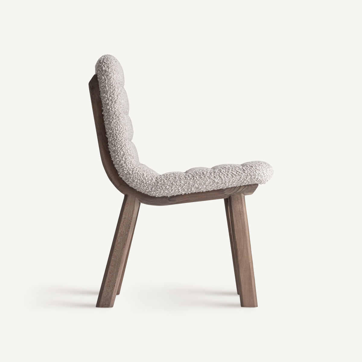 Silla de olmo y tapizado beige Alcossebre 52 cm