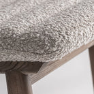 Silla de olmo y tapizado beige Alcossebre 52 cm