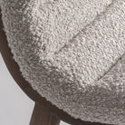 Silla de olmo y tapizado beige Alcossebre 52 cm