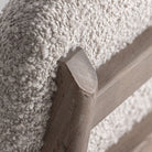 Silla de olmo y tapizado beige Alcossebre 52 cm
