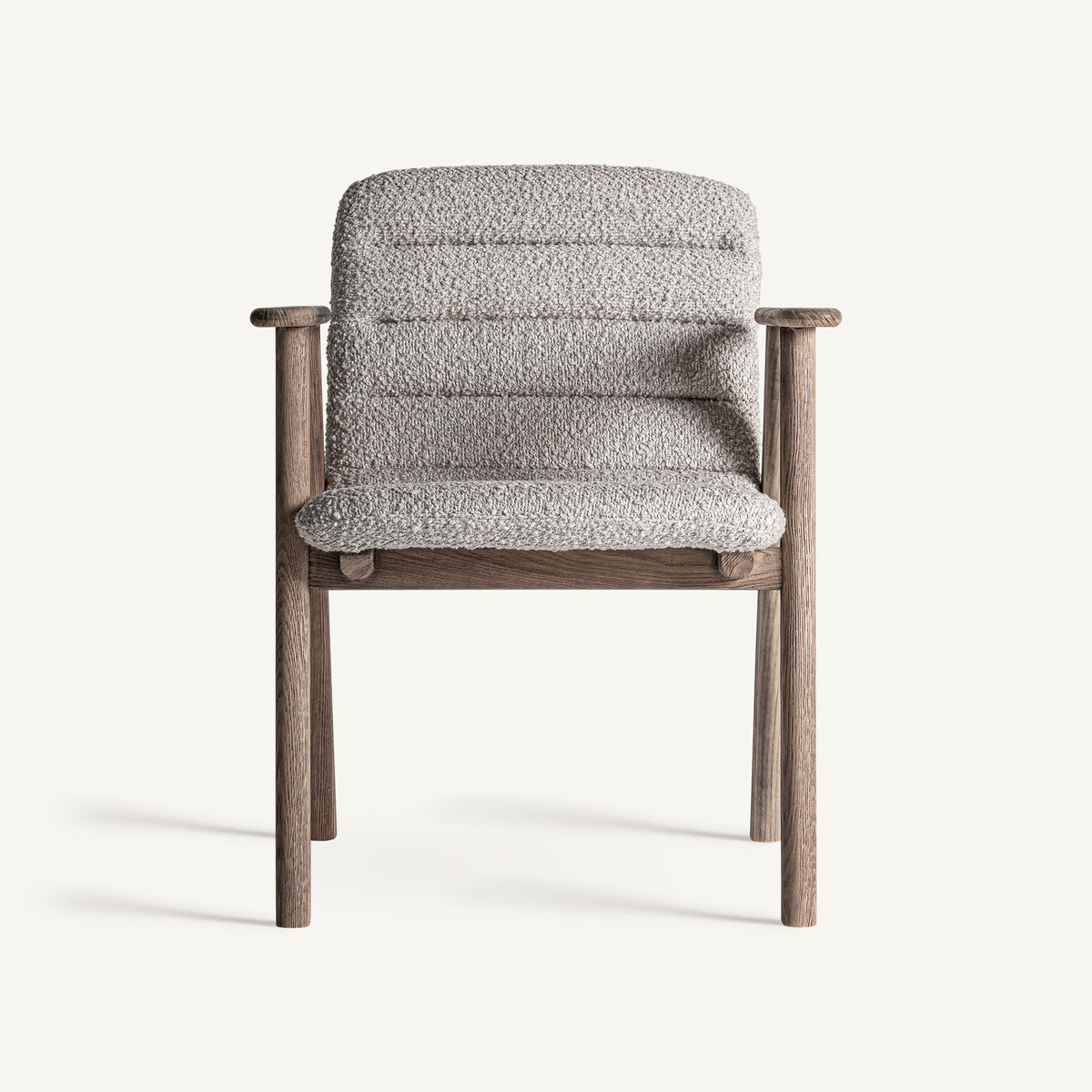 Silla de olmo y tapizado beige Alcossebre 62 cm