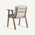 Silla de olmo y tapizado beige Alcossebre 62 cm
