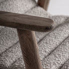 Silla de olmo y tapizado beige Alcossebre 62 cm