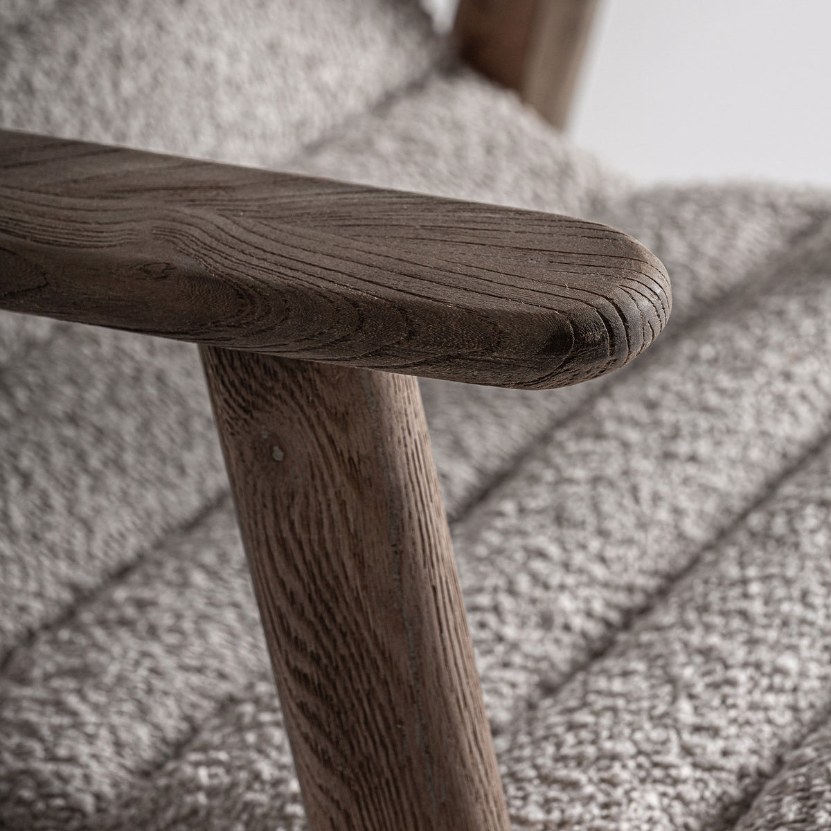 Silla de olmo y tapizado beige Alcossebre 62 cm