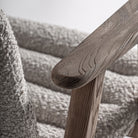 Silla de olmo y tapizado beige Alcossebre 62 cm