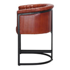 Silla de piel con brazos Pauline
