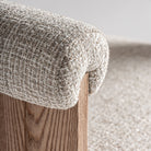 Silla de roble blanco y tapizado marrón Espalmador