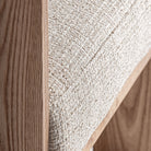 Silla de roble blanco y tapizado marrón Espalmador