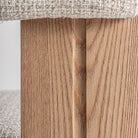 Silla de roble blanco y tapizado marrón Espalmador