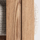Silla de roble blanco y tapizado marrón Espalmador