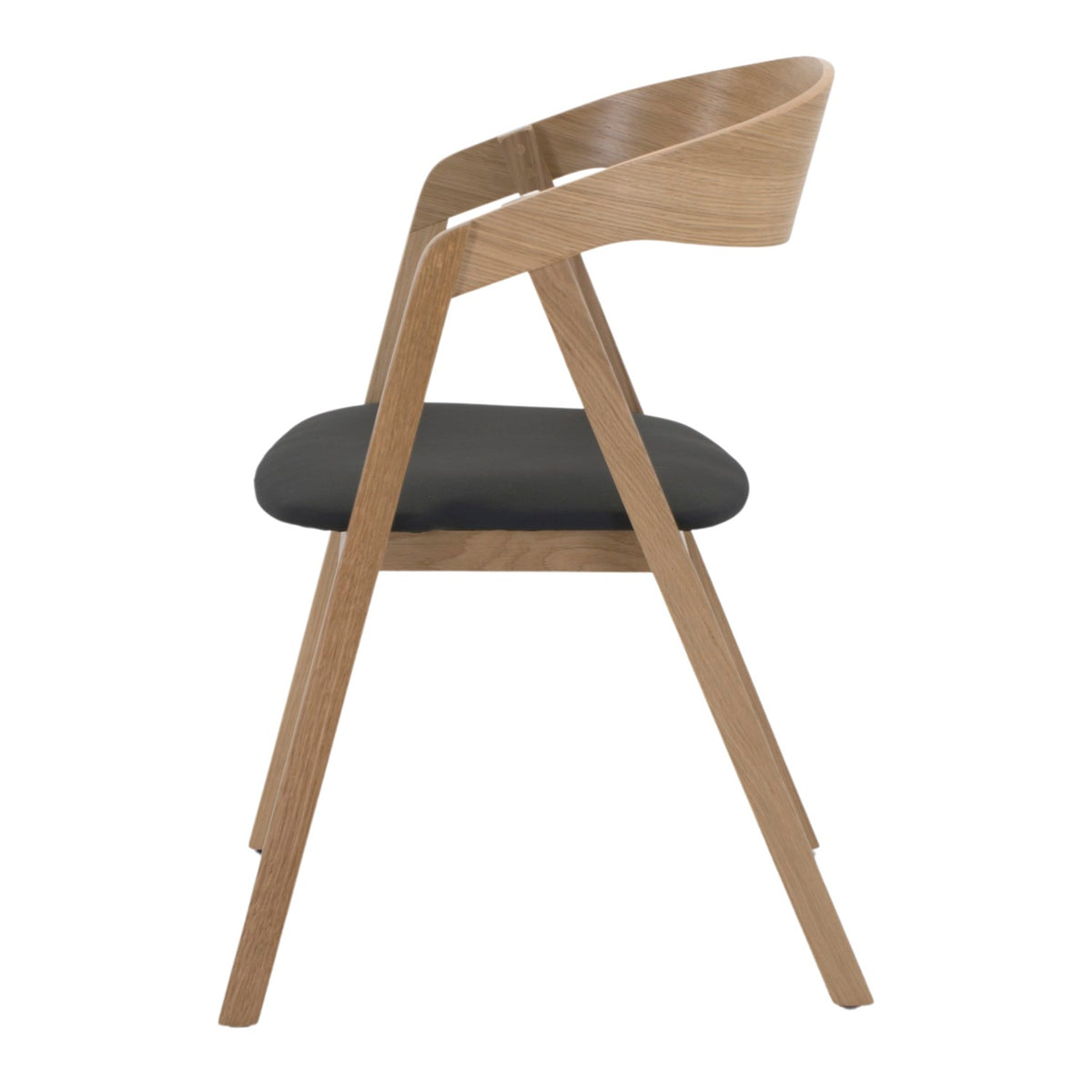 Silla de roble con asiento tapizado Ilaria