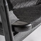 Silla de roble negro y fibra natural Bolbaite