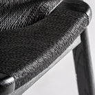 Silla de roble negro y fibra natural Bolbaite