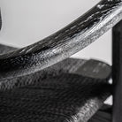 Silla de roble negro y fibra natural Bolbaite