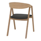 Silla de roble tapizada con brazos Capella