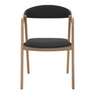 Silla de roble tapizada con brazos Capella