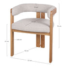 Silla de roble tapizada Edmundo