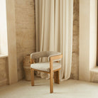 Silla de roble tapizada Edmundo