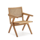 Silla de roble y ratán Massafra