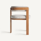 Silla de roble y tapizado beige Llutxent