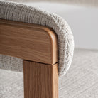 Silla de roble y tapizado beige Llutxent