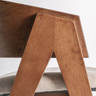 Silla de roble y tapizado beige Orihuela