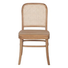 Silla de teca curvada con rejilla Ruperto