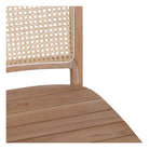 Silla de teca curvada con rejilla Ruperto