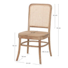 Silla de teca curvada con rejilla Ruperto