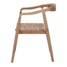 Silla de teca torneada con brazos Arianna