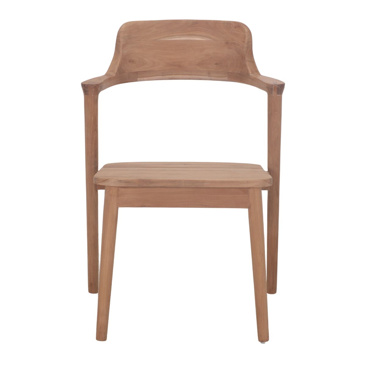 Silla de teca torneada natural Rufina