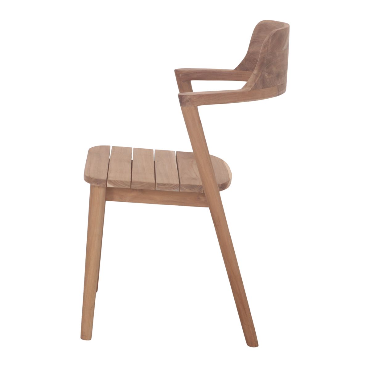 Silla de teca torneada natural Rufina
