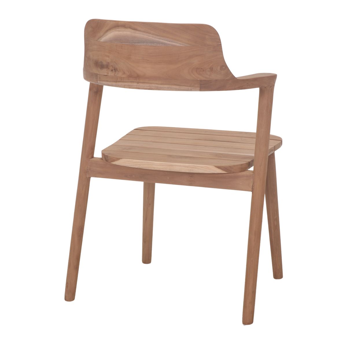 Silla de teca torneada natural Rufina
