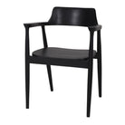 Silla de teca torneada negra Estela