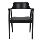 Silla de teca torneada negra Estela