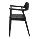 Silla de teca torneada negra Estela