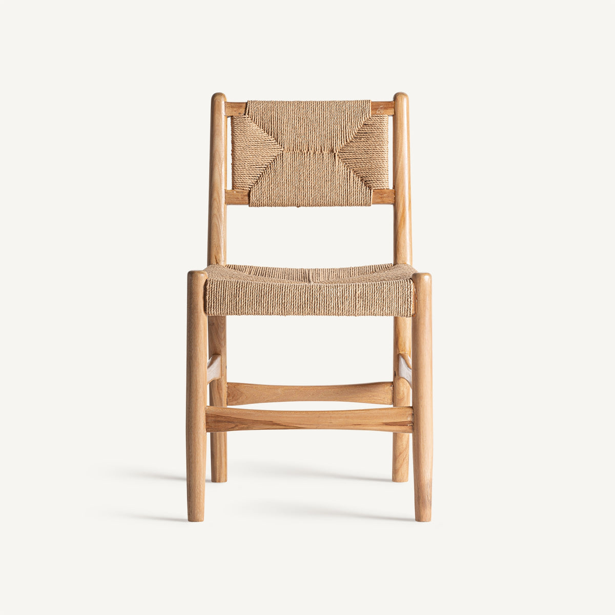 Silla de teca y cáñamo Lopud