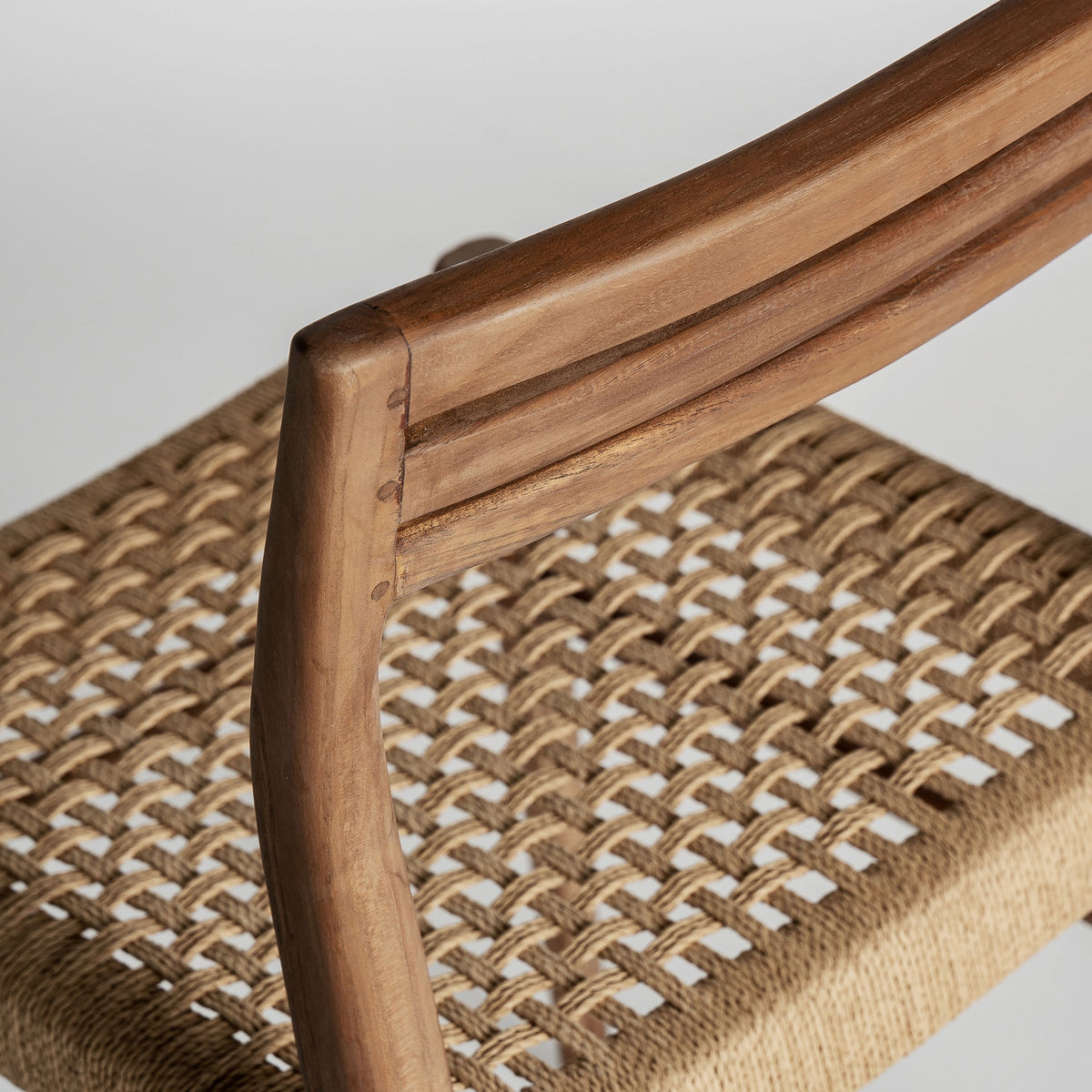 Silla de teca y cuerda Chulilla