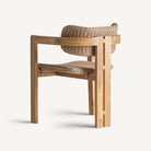 Silla de teca y cuerda marrón Vrboska