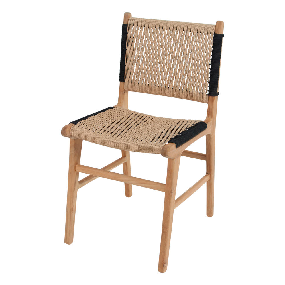 Silla de teca y cuerda natural Leyre