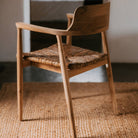 Silla de teca y fibra de banano Berto
