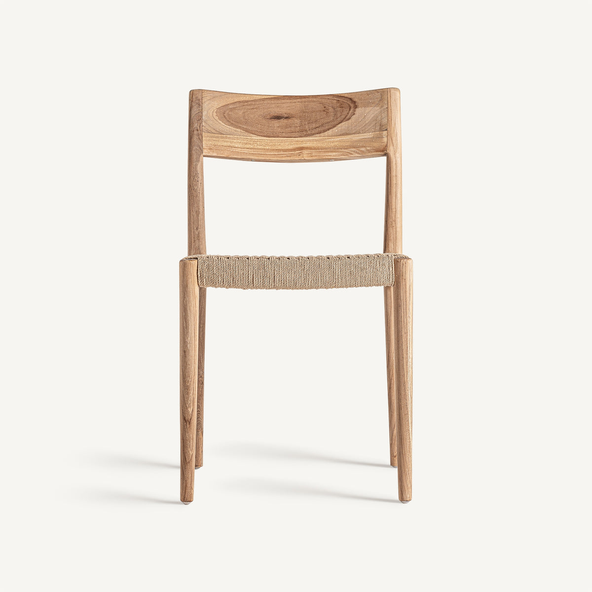 Silla de teca y fibra natural Montanejos