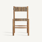 Silla de teca y fibra natural Xaló