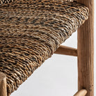 Silla de teca y fibra natural Xaló