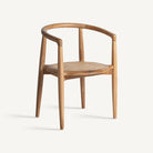 Silla de teca y ratán Portinatx