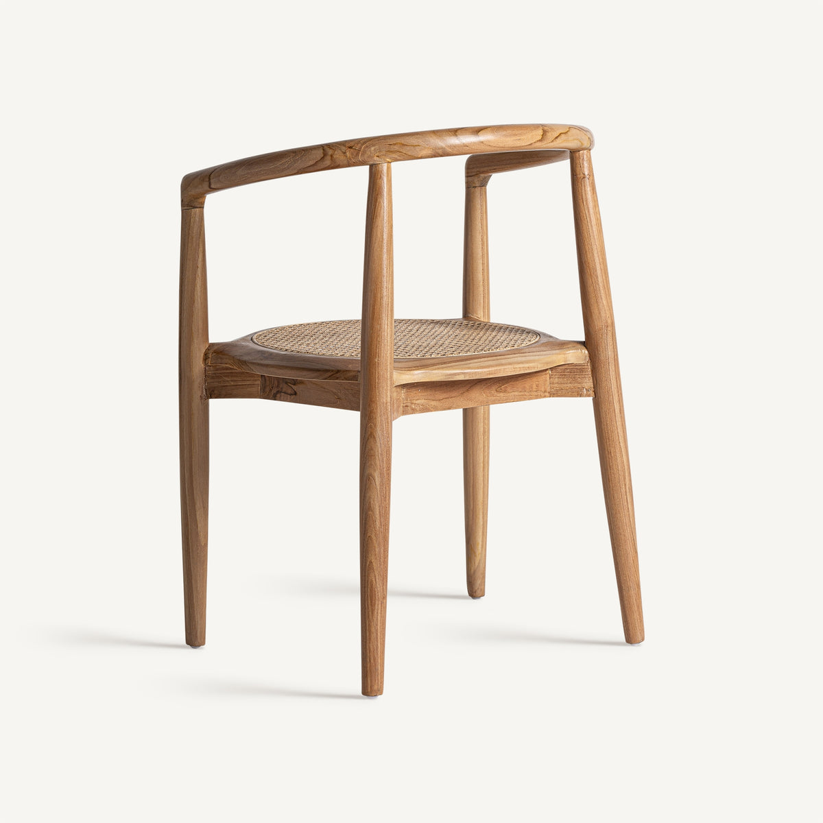 Silla de teca y ratán Portinatx