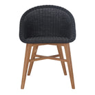 Silla de teca y ratán sintético Jules