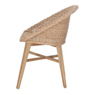 Silla de teca y ratán sintético Jules