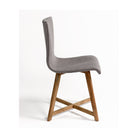 Silla de lino gris y roble Jimena