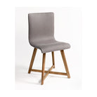 Silla de lino gris y roble Jimena